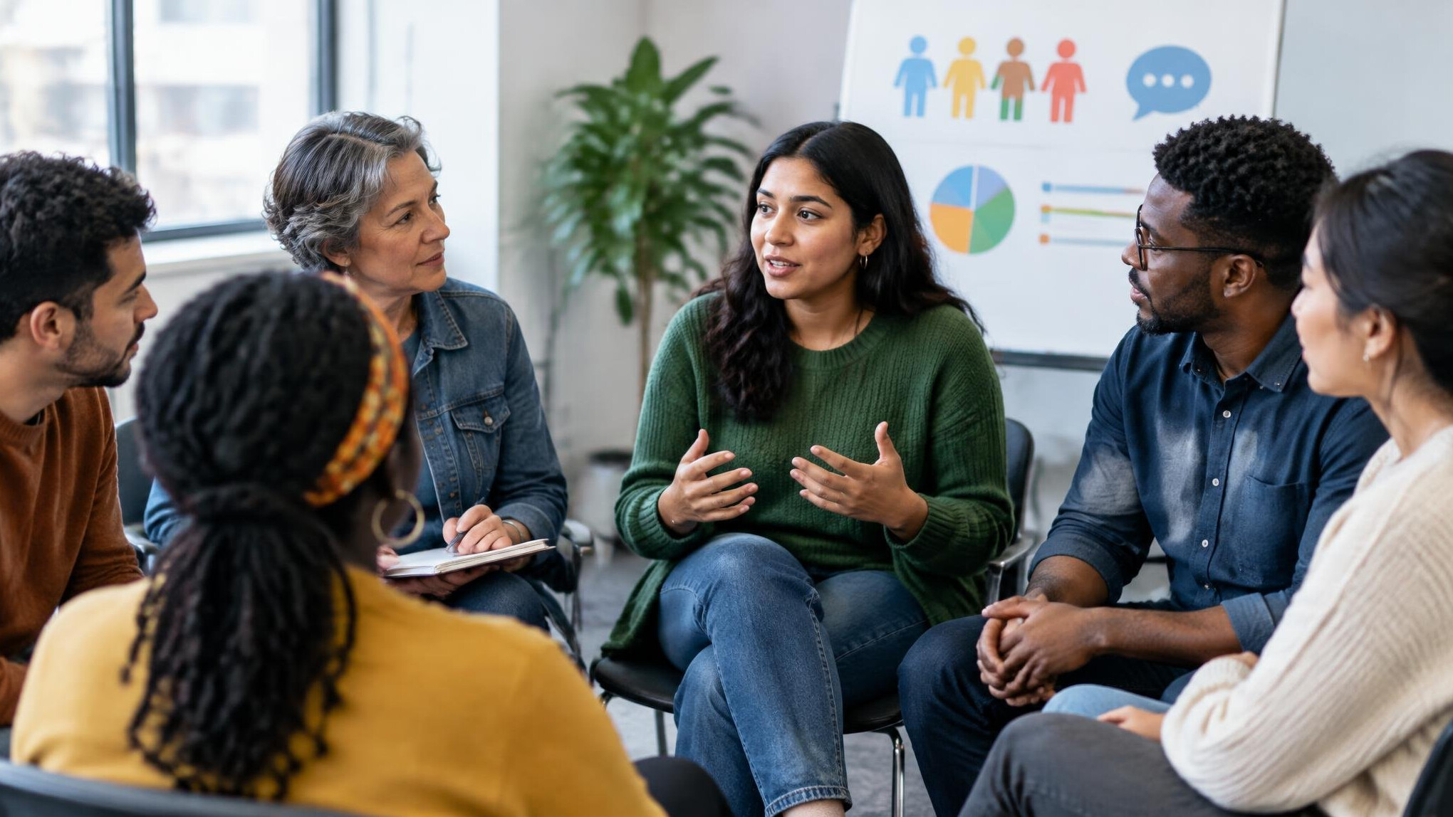 people in focus group discussion