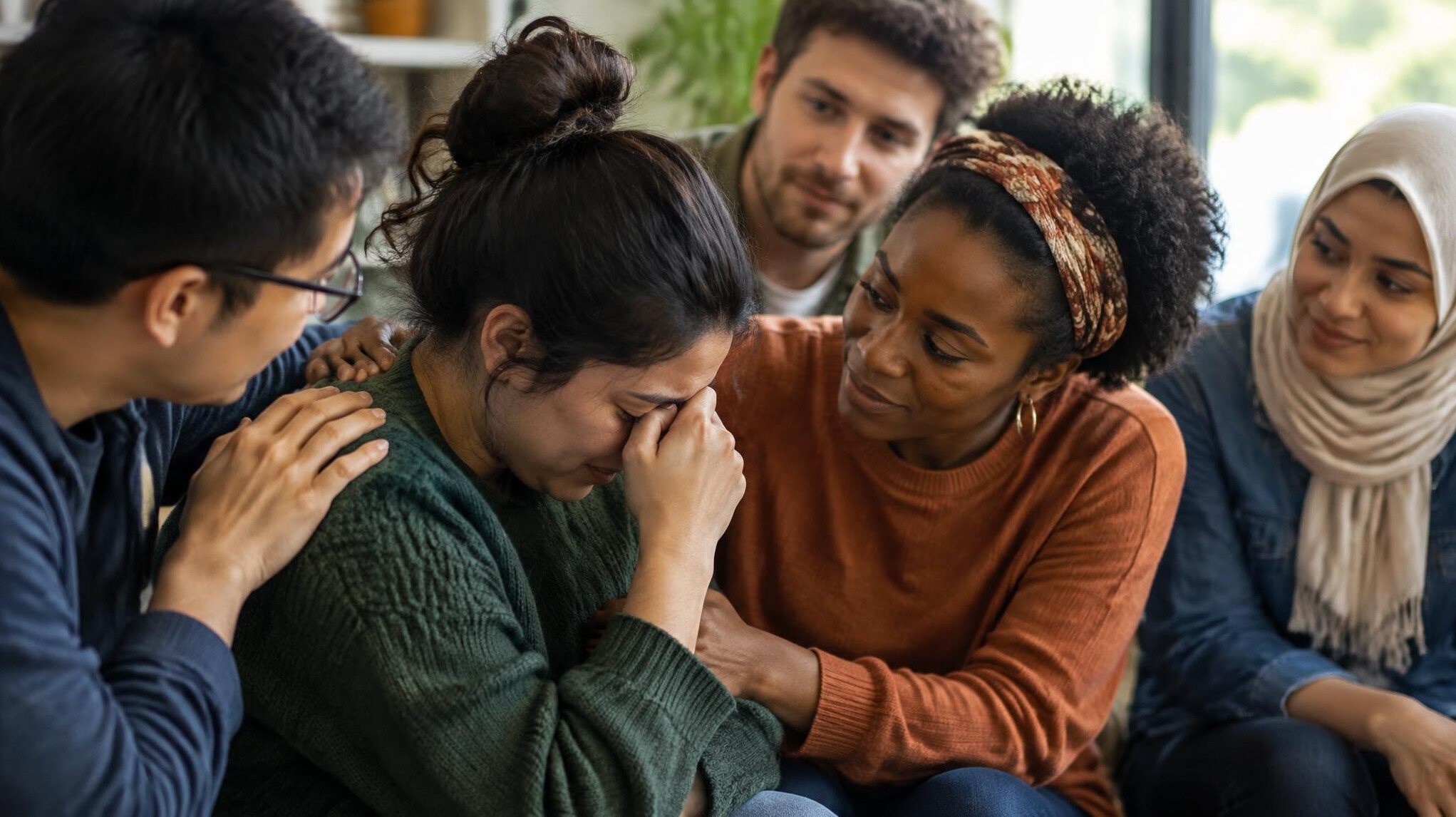 people showing compassion